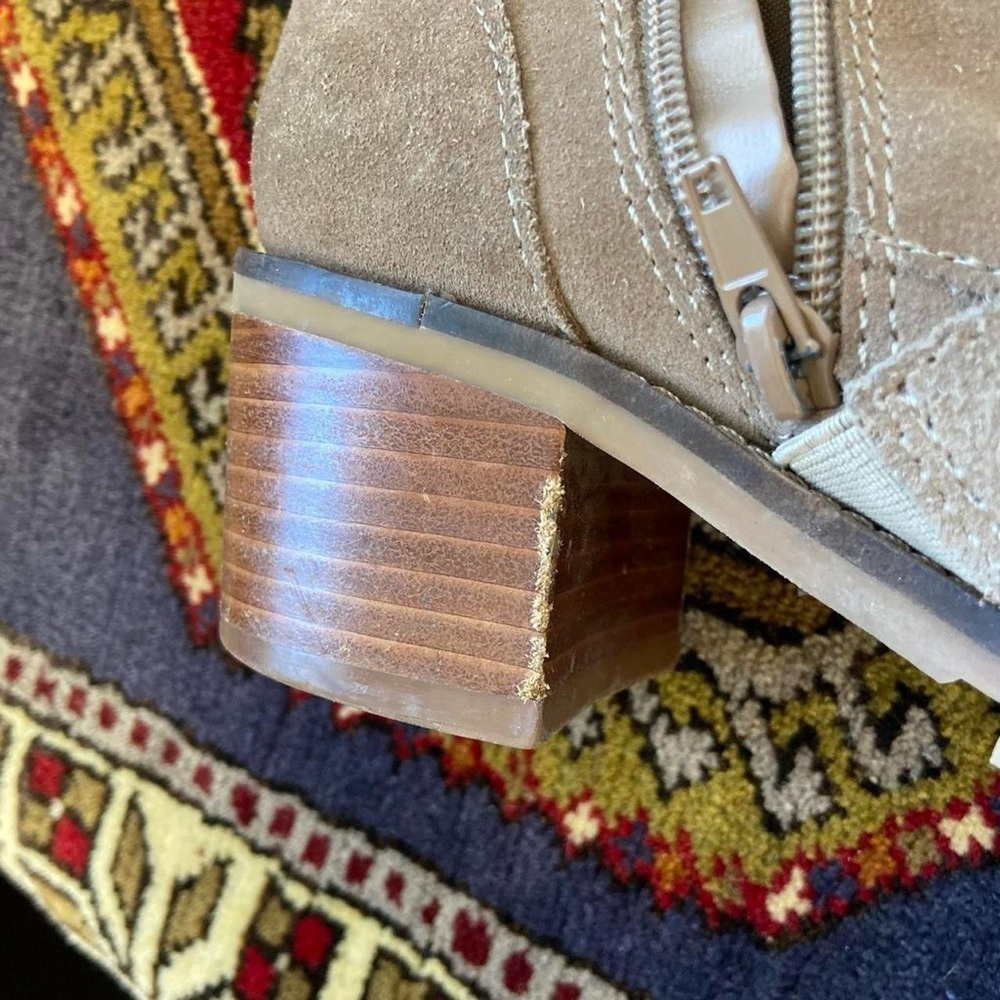 Crown vintage Asisa Tan leather buckle moto boots - Picture 5 of 6